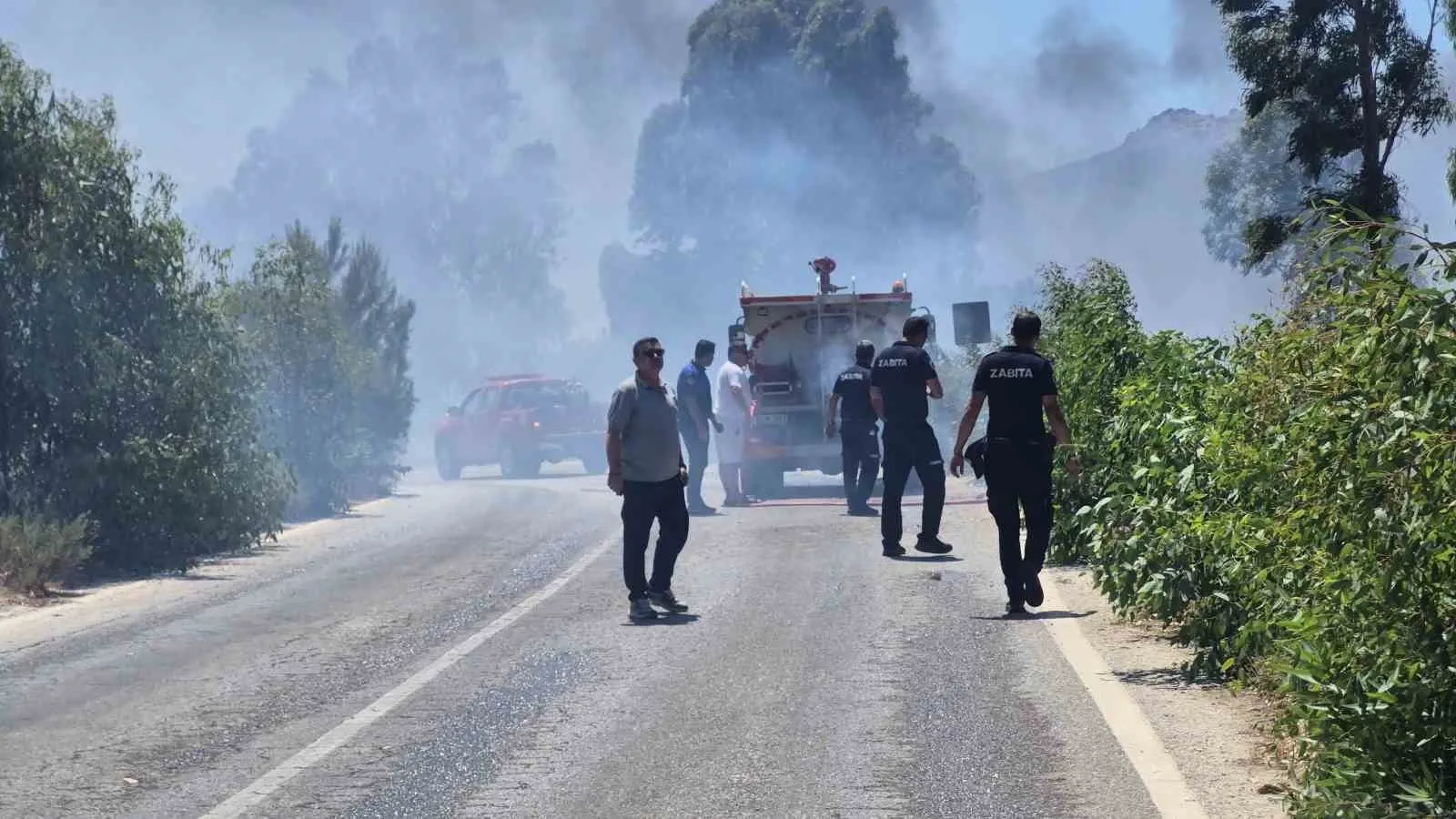 Bodrum'da korkutan patlama: Şantiye yangını ormana sıçradı