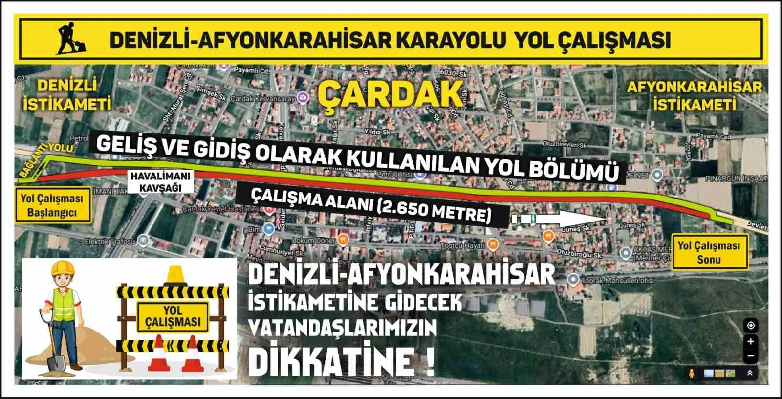 Denizli-Afyonkarahisar yolunda sürücülere kritik uyarı: Trafik çilesi 1 saati bulabilir