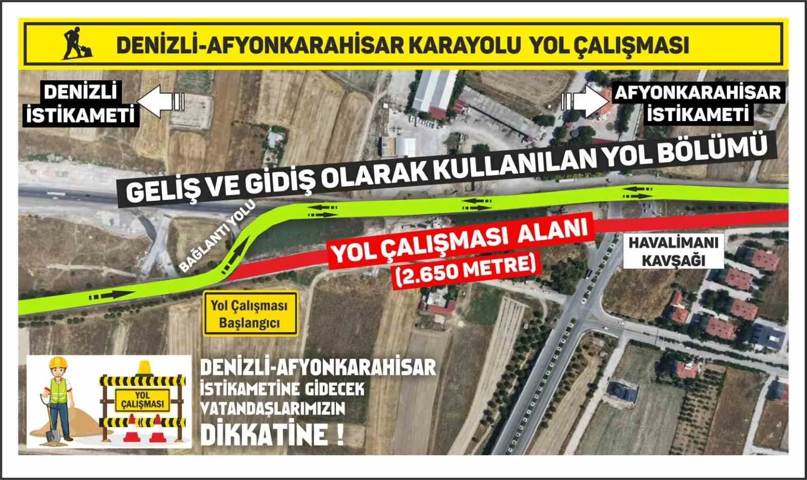 Denizli-Afyonkarahisar yolunda sürücülere kritik uyarı: Trafik çilesi 1 saati bulabilir