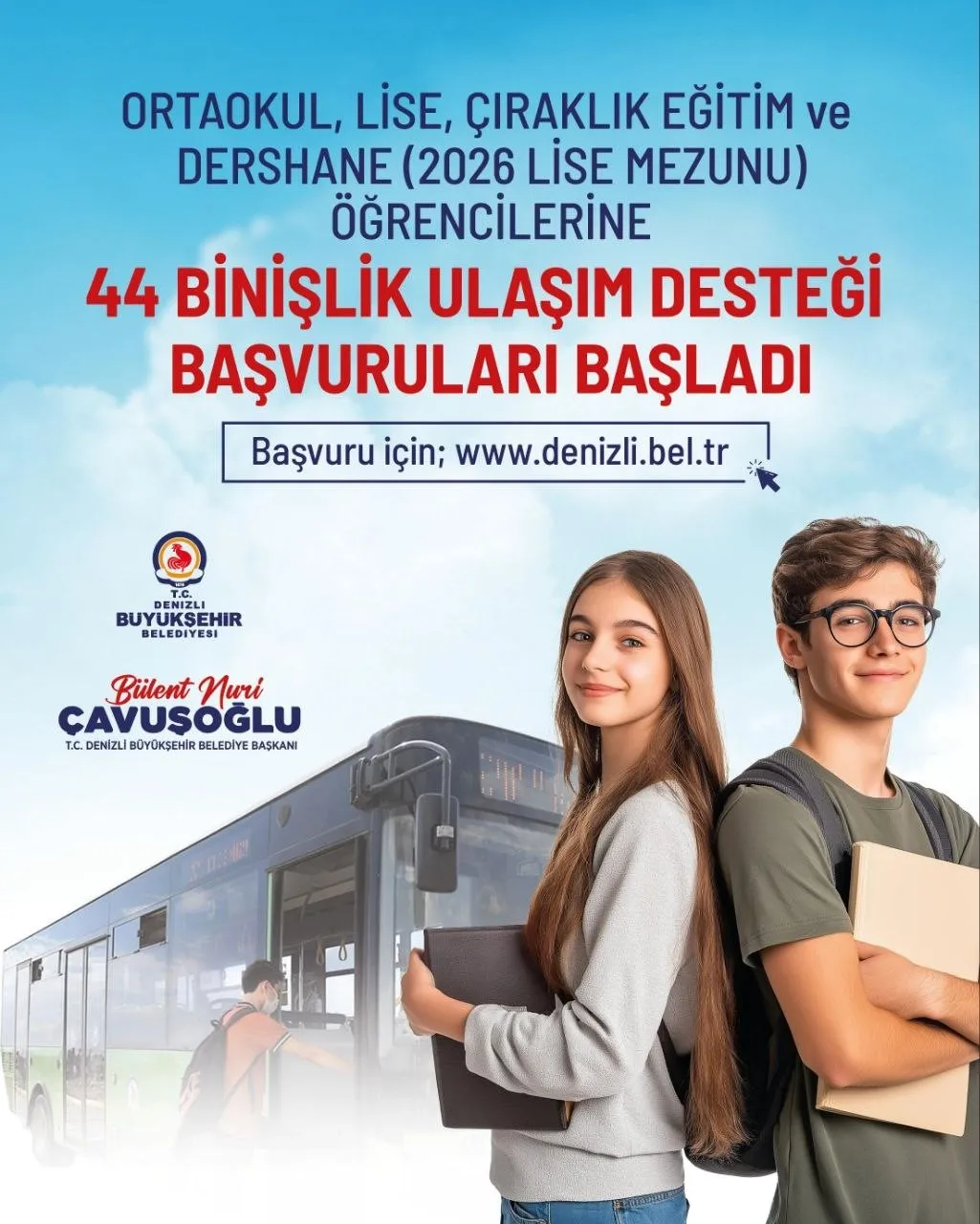 Denizli’de eğitim yolculuğuna büyük destek: Öğrenciler için ulaşım kapıları açıldı