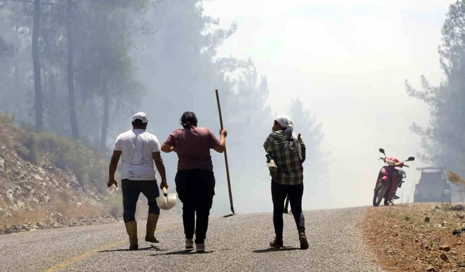 Alevlerin karşısında sivil savunma: Yeşil Vatan için herkes sahada