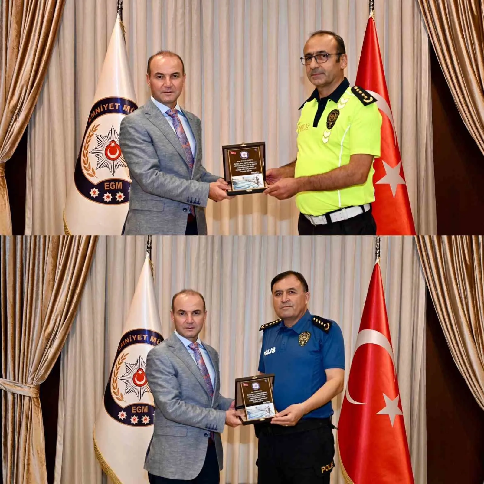 Denizli'de Emniyet Müdürlüğü'nde Rütbe Töreni: 5 İsim Üst Kadroya Yükseldi