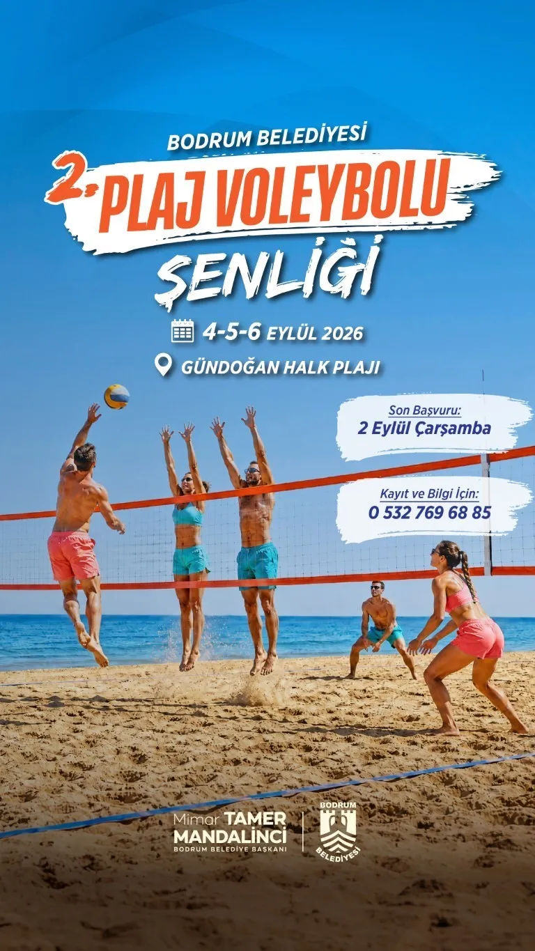 Gündoğan Sahili’nde Üç Gün Sürecek Voleybol Coşkusu
