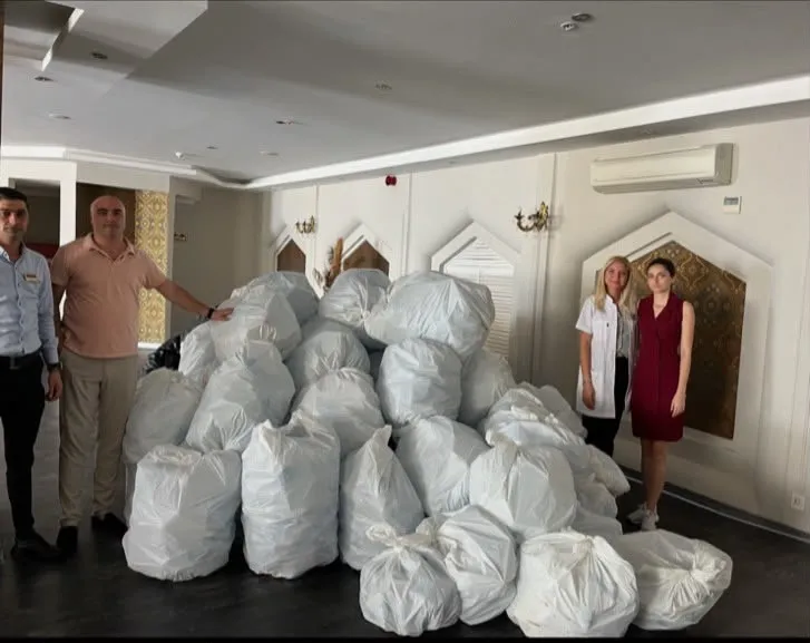 Bodrum'da tatilcilerin geride bıraktığı plastikler bu otelde hayat buluyor