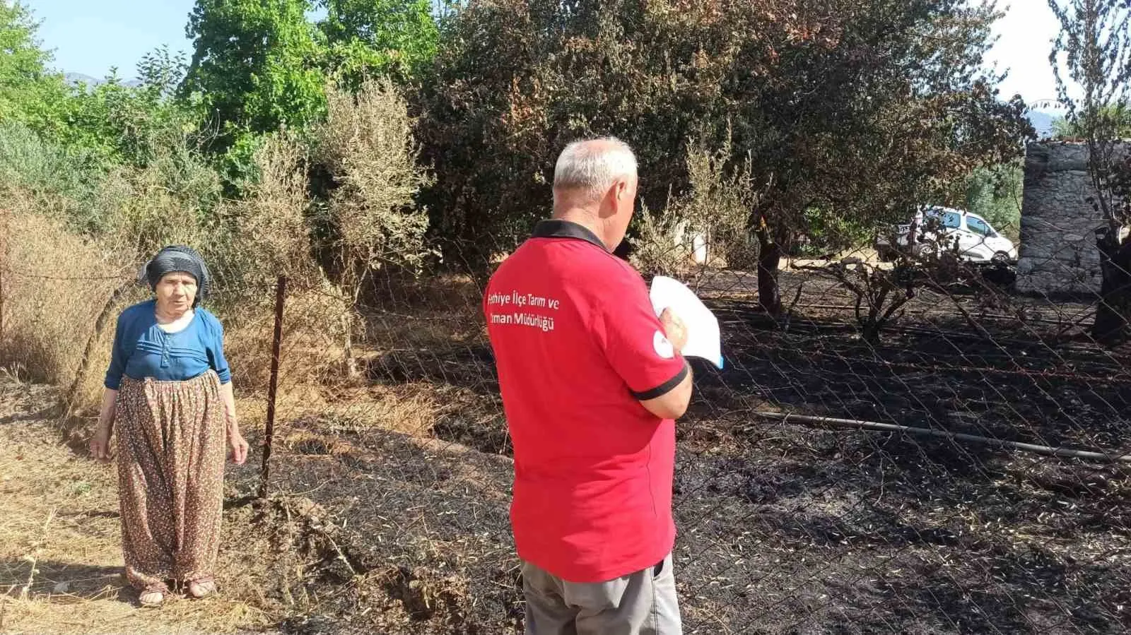 Muğla’da yangın sonrası seferberlik: Çiftçinin kaybı yerinde inceleniyor