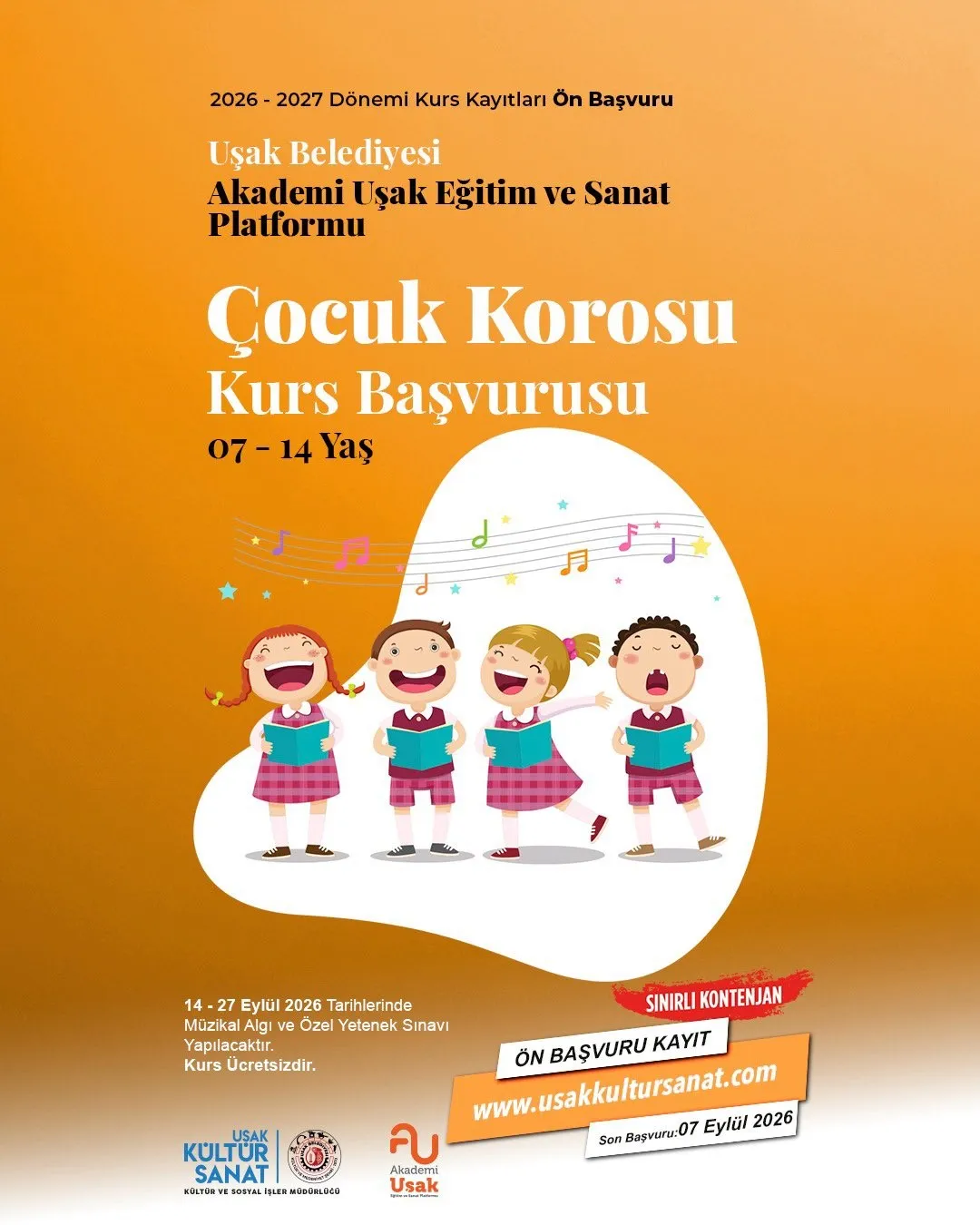 Uşak’ta müzik dolu bir gelecek: Akademi Uşak’ta kayıt heyecanı başladı