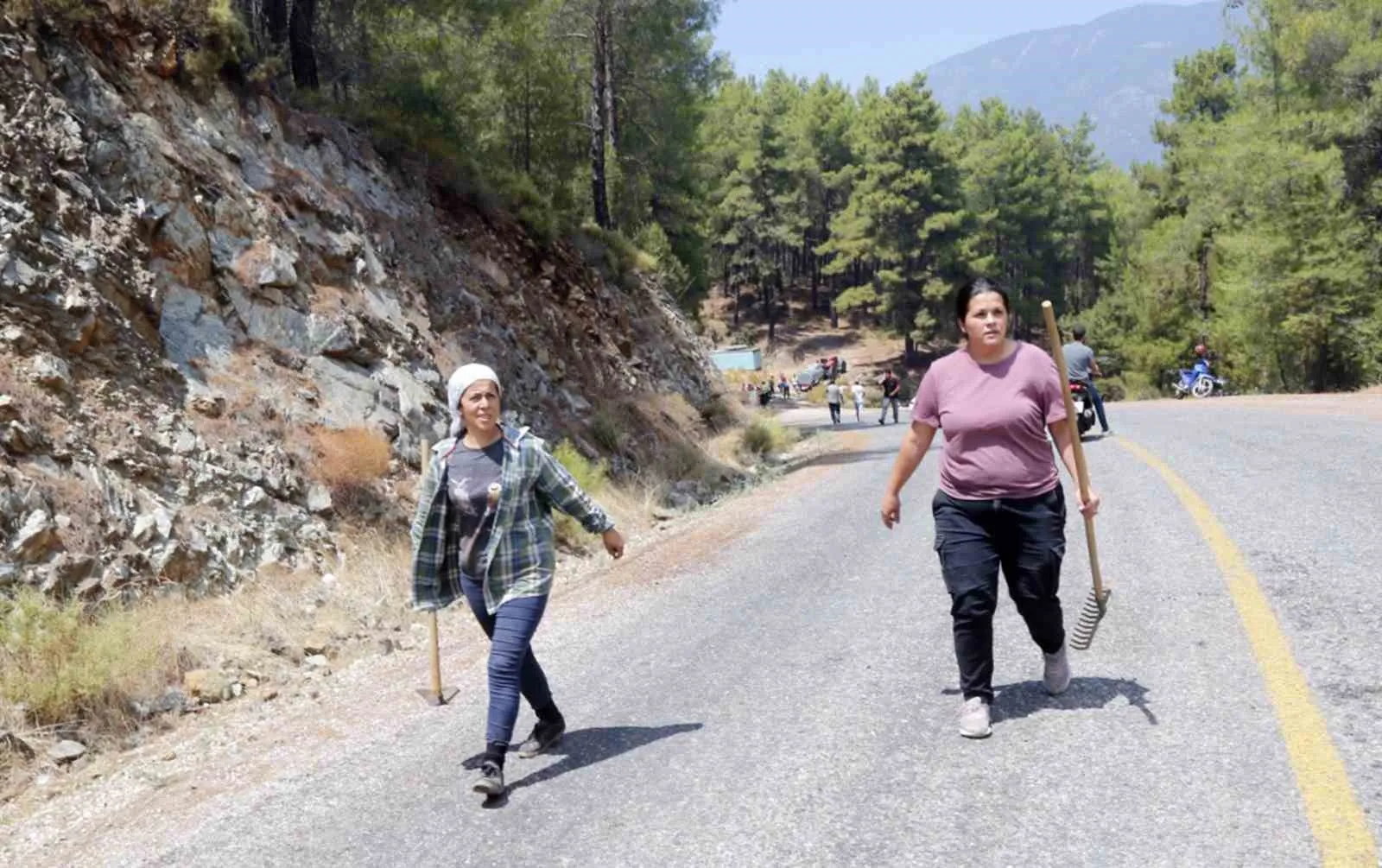 Alevlerin karşısında sivil savunma: Yeşil Vatan için herkes sahada