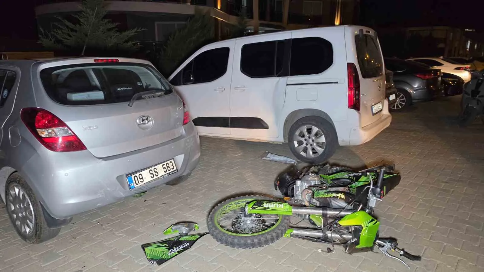 Nazilli’de geceyi kabusa çeviren zincirleme kaza: Kaskı hayatını kurtardı