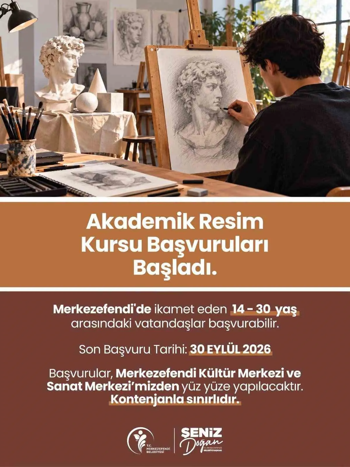 Merkezefendi'de sanat rüzgarı: Genç ressamlar için kayıt dönemi başladı
