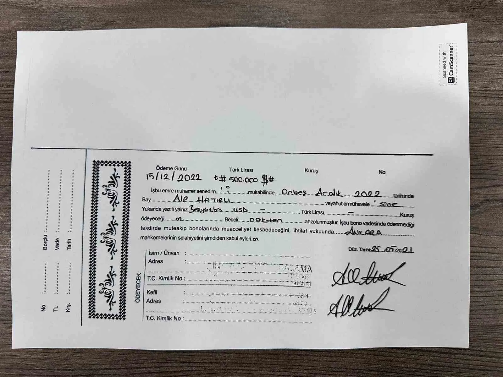 Banka kasasından servet uçtu: 500 bin dolarlık senet kayıplara karıştı