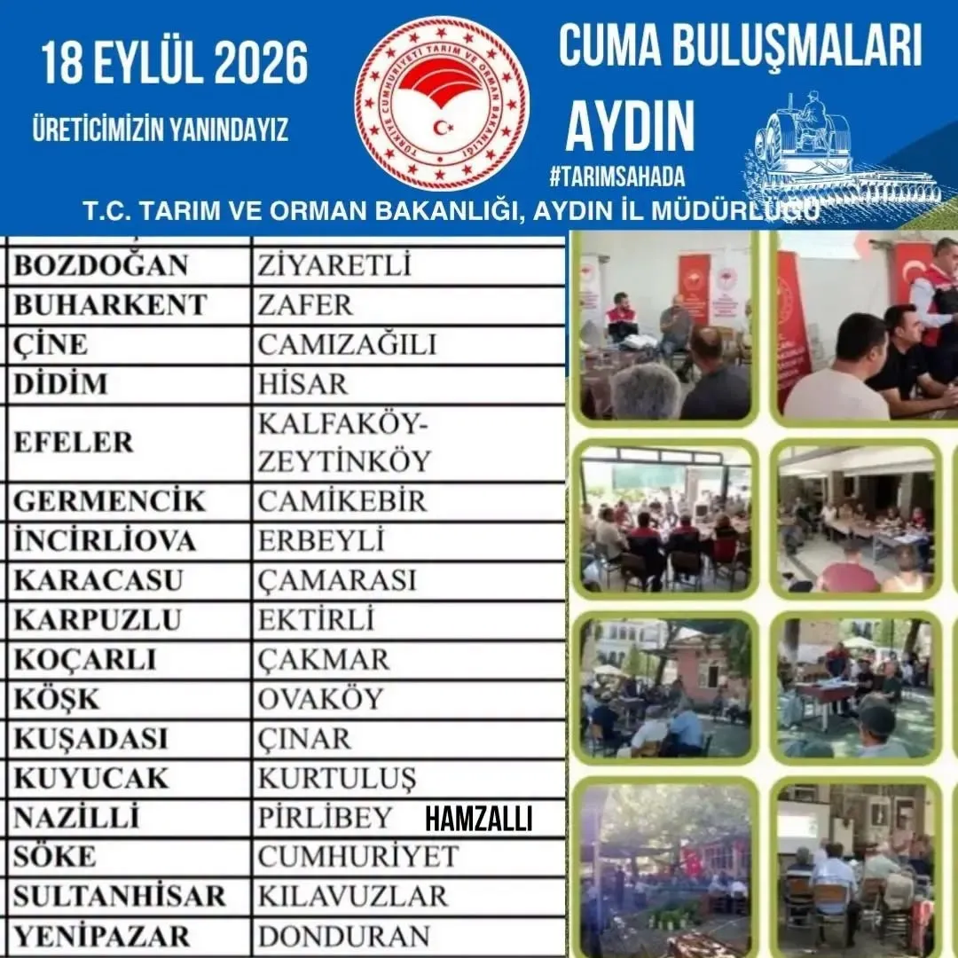 Aydın’da tarım takvimi sahada belirleniyor: 17 ilçede eş zamanlı çiftçi buluşması