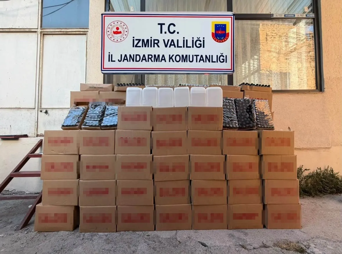İzmir’de kaçak içki operasyonu: Milyonluk vurgun jandarmaya takıldı